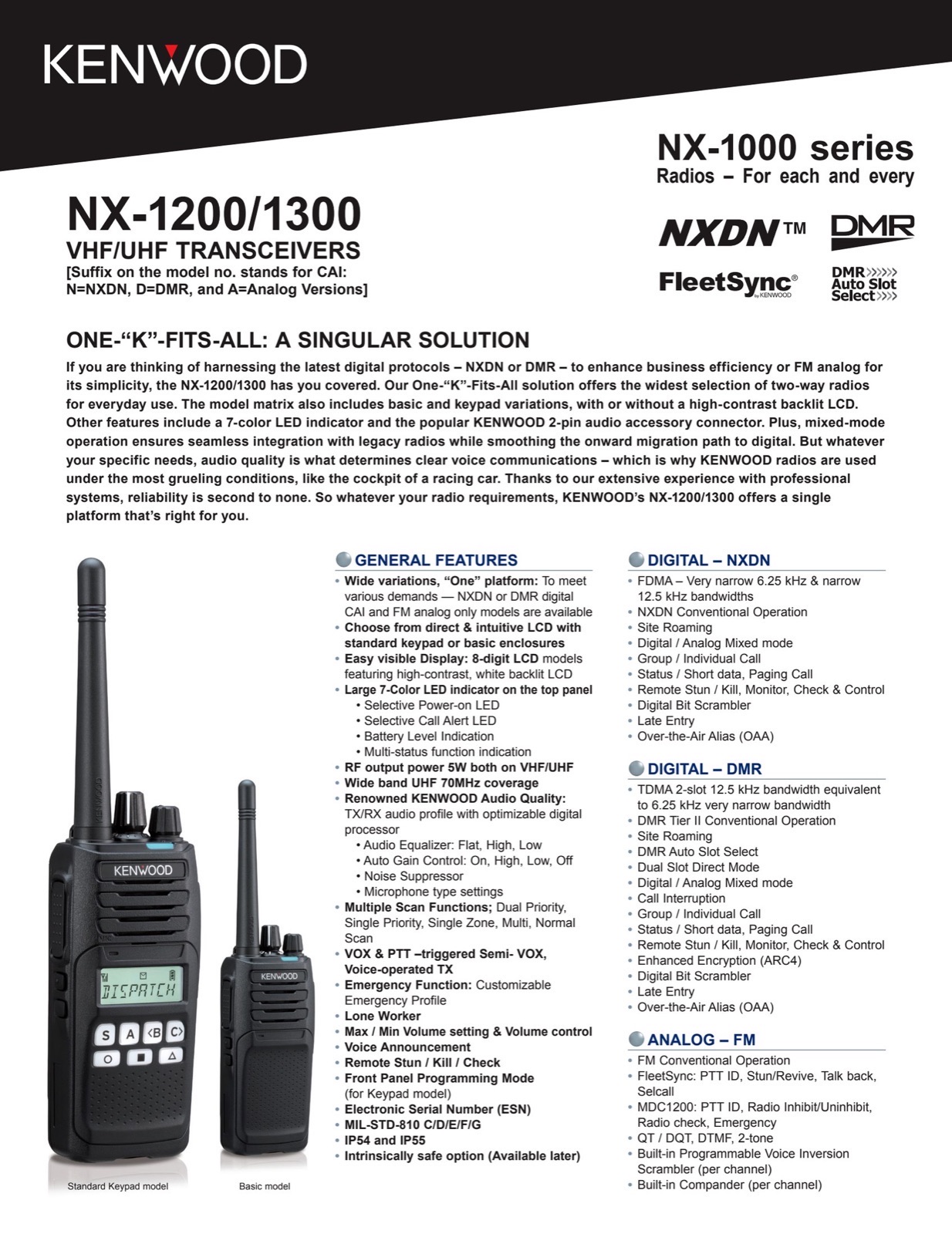 NX-1300A 類比無線電對講機產品介紹